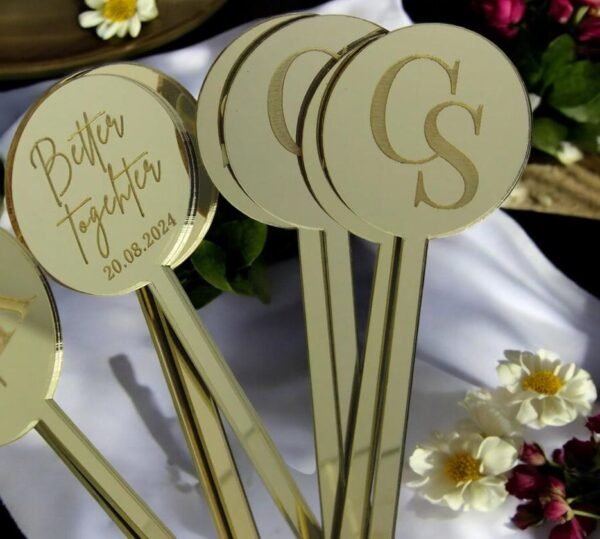 100PCS Engraved Personalized Letter Drink Stirrer for Wedding Drink Stirrers Custom Cocktail Stirrer Custom Drink Stirrer For Party Swizzle - Image 4